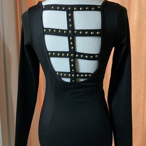 NEW Nicki Minaj long sleeve studded back dress XL